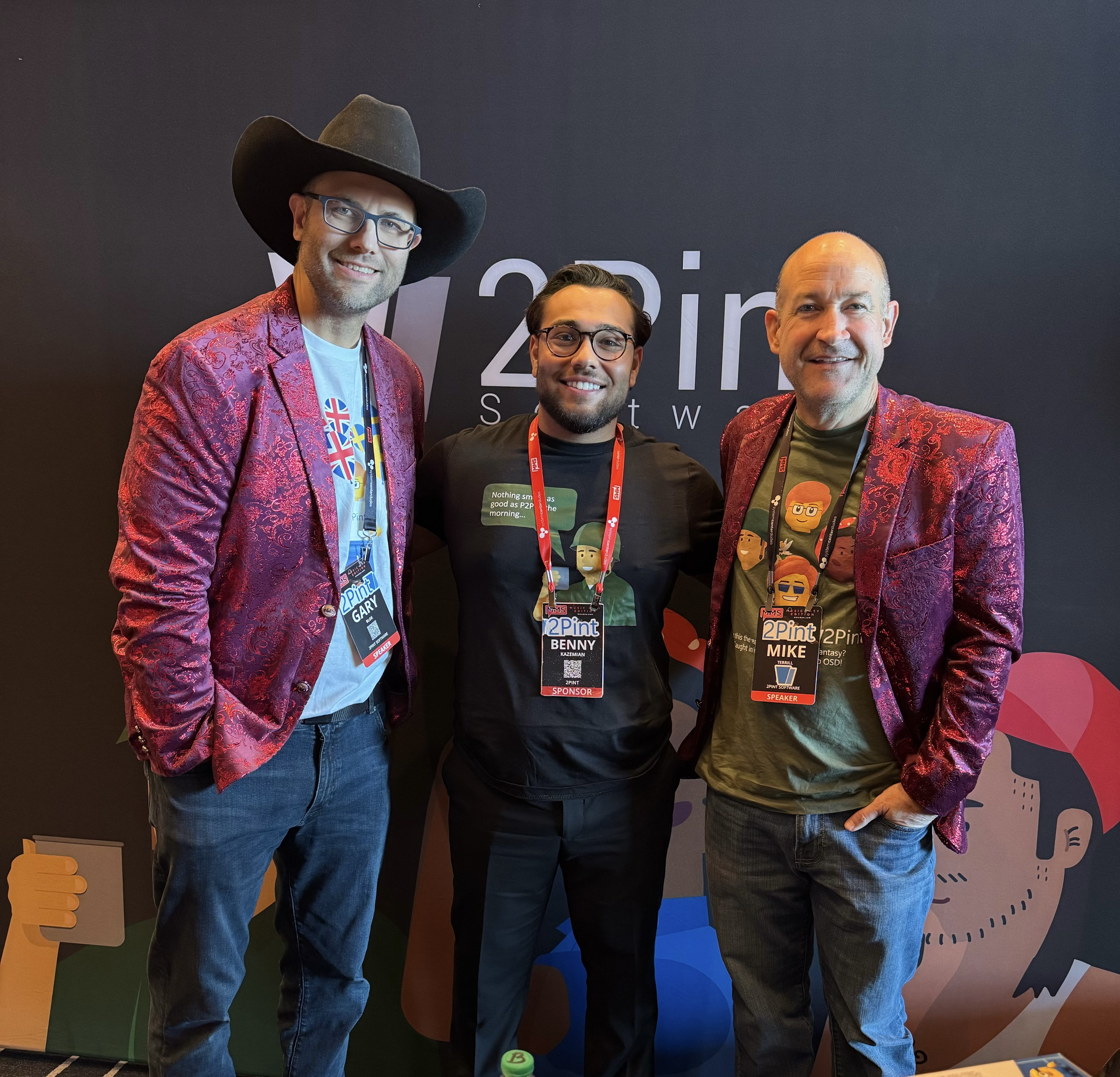 Gary Blok, Benny Kazemian, and Mike Terrill at MMS Music City 2025